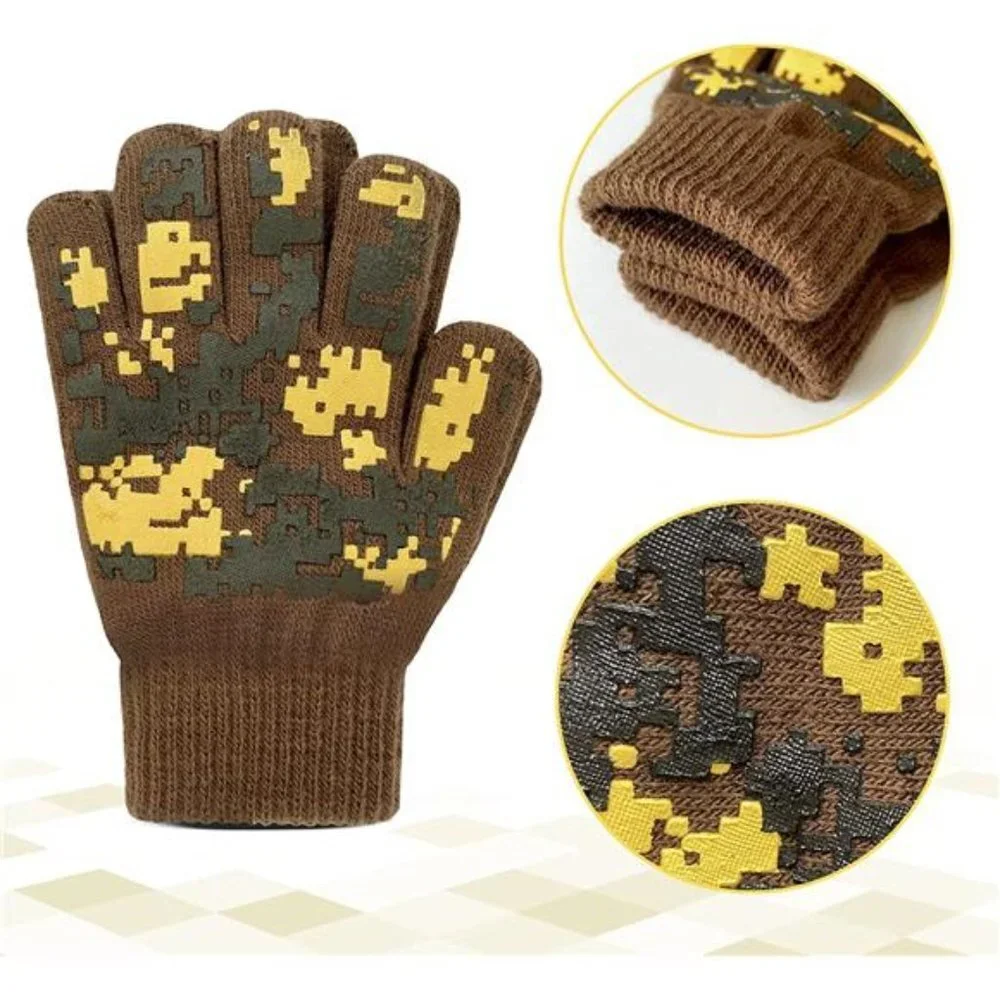 3 Pairs Kid Knit Stretchy Grip Warm Magic Glove